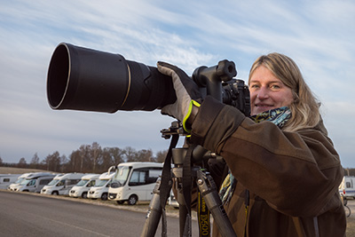 Deltagare på naturfotograf Jan Gustafssons kurs